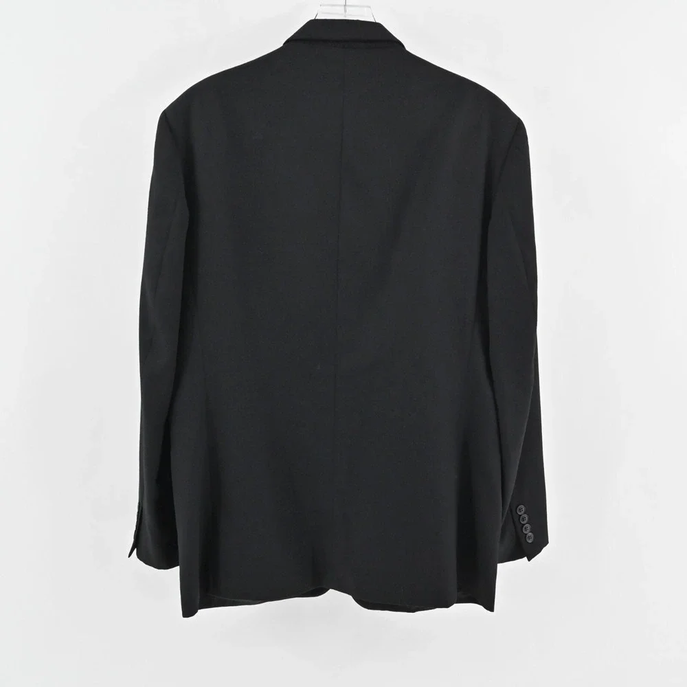 JEAN PAUL GERMAIN Mens Wool Blazer Size 42R Black Classic Single Breasted Jacket